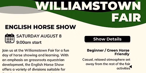 Williamstown Fair English Horse Show