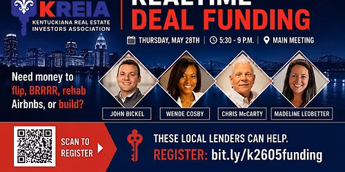 Realtime Deal Funding: KREIA's May Main Meeting