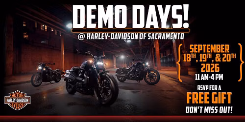 Fall Into the Ride \u2013 September Demo Days at Harley-Davidson of Sacramento