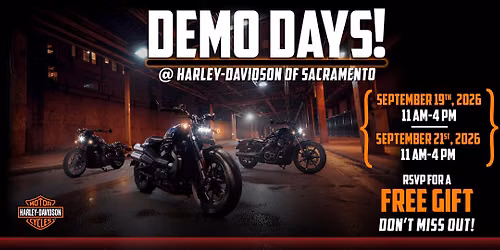 Fall Into the Ride \u2013 September Demo Days at Harley-Davidson of Sacramento