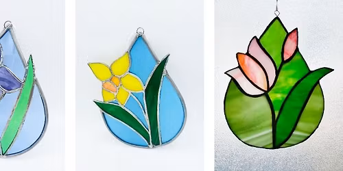 Stained Glass Flower Suncatcher - May 17