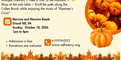 Upper Darby Historical Society  Fall Festival