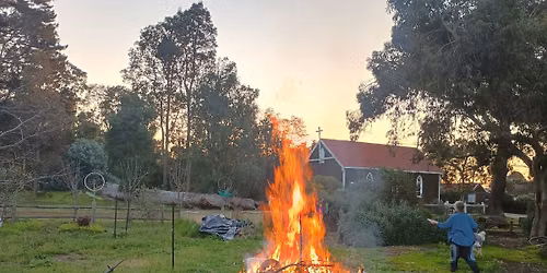 Community Potluck Lunch with a Bonfire and Live Music