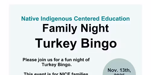 NICE Turkey Bingo