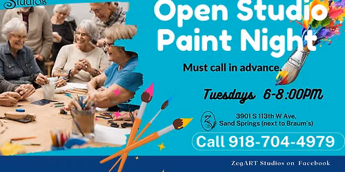 Open Studio Paint Nights: Tuesdays at ZegART Studios