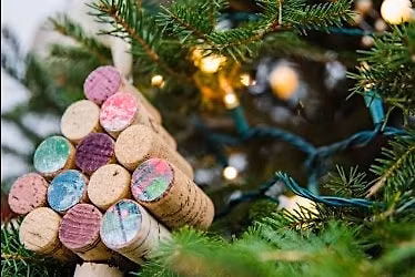 Social Vines TIPSY TINSEL!  A glass & a craft -Cork Ornament Craft Night