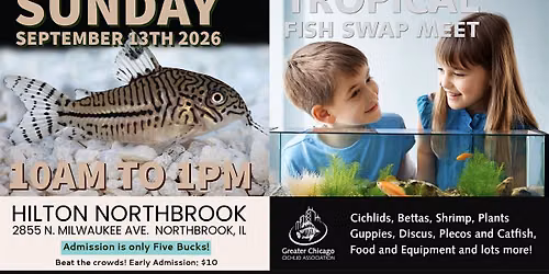 GCCA Tropical Fish Swap Meet \u2014 Largest in the Midwest!