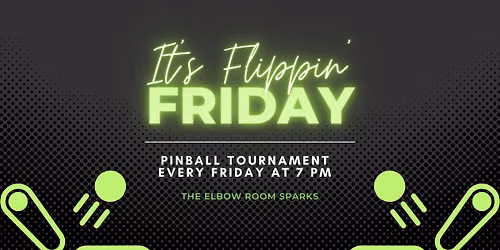 Friday Night Pinball Tournament at The Elbow Room Sparks