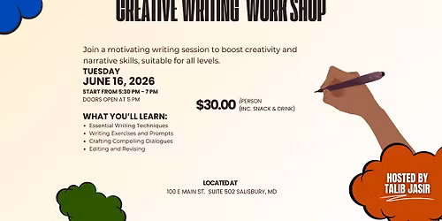 Creative Writing Workshop 1.0 | Hosted by Talib Jasir
