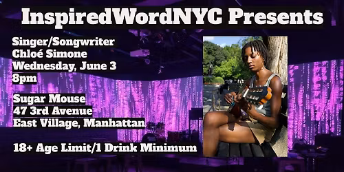 InspiredWordNYC Presents Singer\/Songwriter Chlo\u00e9 Simone at Sugar Mouse