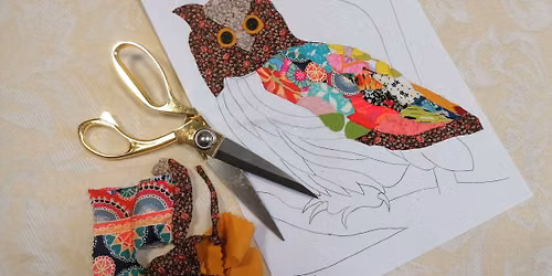 Fabric Owl Collage
