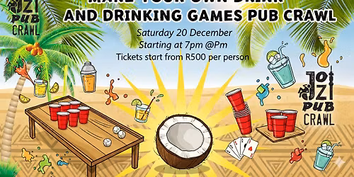 Make your own drink and drinking games pub crawl