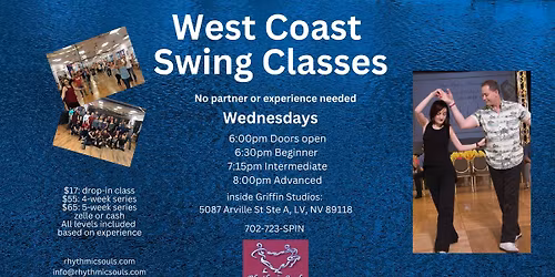 West Coast Swing Classes: 5 week series