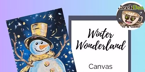 **15 SPOTS LEFT ** Sip and Paint- Winter Wonderland at Geek Out Cafe