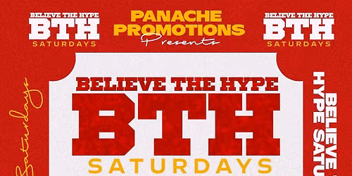 BELIEVE   THE HYPE   SARTURDAYS