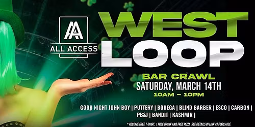 CHI-RISH ST. PATRICKS WEST LOOP BAR CRAWL |FREE PRE & AFTER PARTIES|