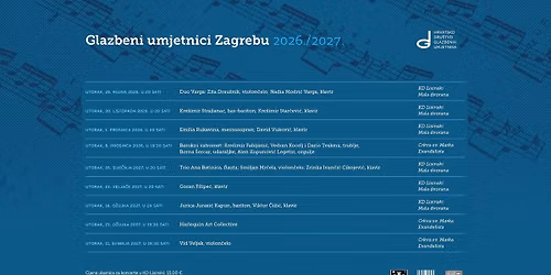 Glazbeni umjetnici Zagrebu: Kre\u0161imir Stra\u017eanac, bas-bariton; Kre\u0161imir Star\u010devi\u0107, klavir