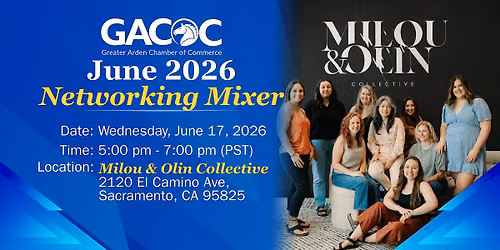 Greater Arden June Networking Mixer @ Milou & Olin Collective