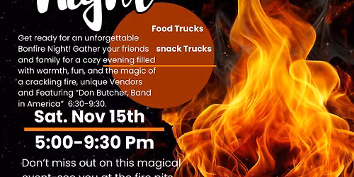 Fire Pit Night with Don Butcher - Food Drive