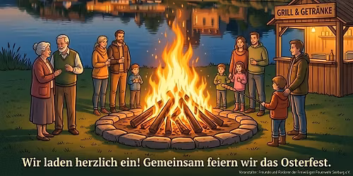 Osterfeuer in Seeburg 