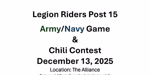 ANNUAL CHILI FEED during the Army\/Navy Game