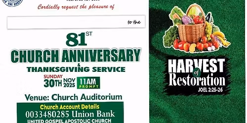 81th church anniversary 