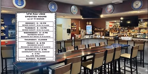 BINGO - every week Monday and Tuesday 6 - 10 PM