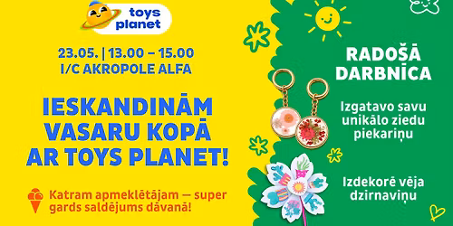 Ieskandin\u0101m vasaru kop\u0101 ar Toys Planet!