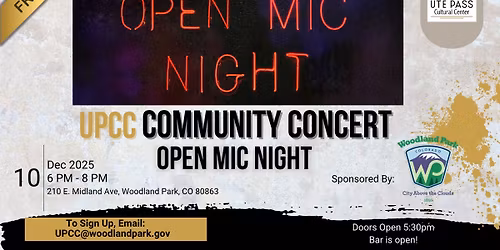 Community Concert at UPCC - Open Mic