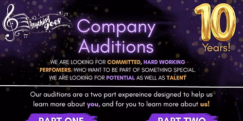 Join Anything Goes Theatre Company | Adult Company Auditions (18+)