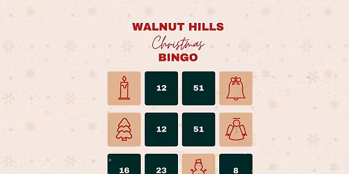 Walnut Hills Christmas Bingo