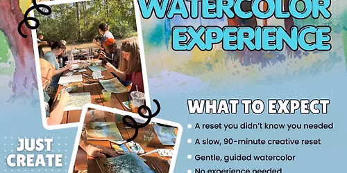 Forest Inspired Watercolor Craft Day | Relaxing Art Workshop in The Woodlands