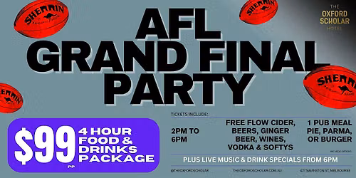 The Ultimate AFL Grand Final Party: Live & Loud at The Oxford Scholar