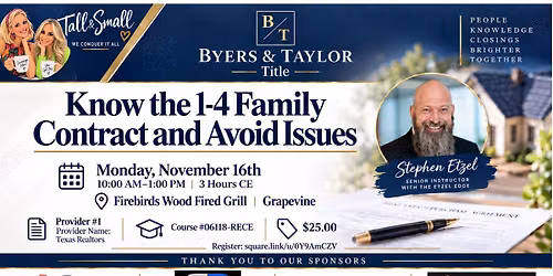 Knowing the 1\u20134 Family Contract & Avoiding Mistakes- With Stephen Etzel 