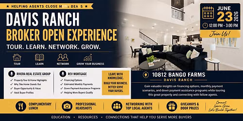 Davis Ranch Broker Open Experience | Tour, Headshots & Networking