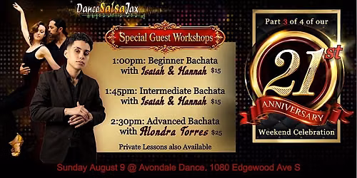 Special Bachata Workshop w\/ Alondra Torres and Isaiah & Hannah