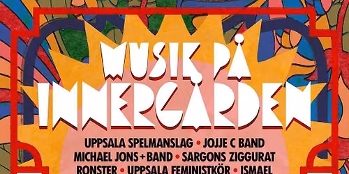Musik p\u00e5 innerg\u00e5rden under Kulturnatten i Uppsala