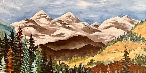 Colorful Colorado canvas OR wood painting at Holidaily Brewing Co!