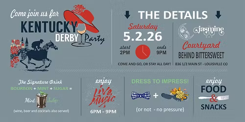 2026 Kentucky Derby @ The Jasmine Bar & Courtyard Event Space