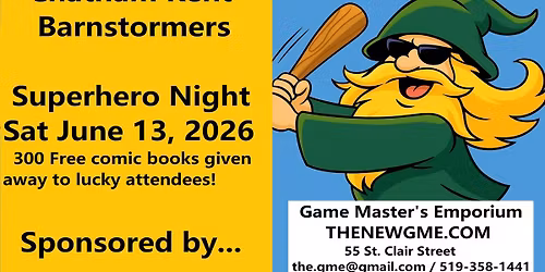 Chatham-Kent Barnstormers Super Hero Night Team-up