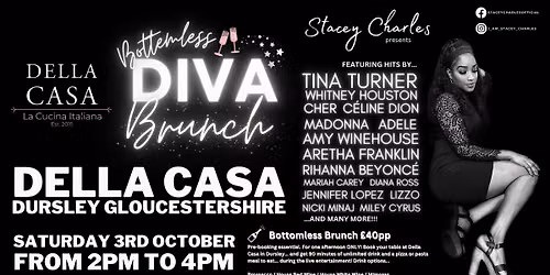 DIVA Brunch with Stacey Charles at Della Casa (Dursley) - Saturday 3rd October 2pm