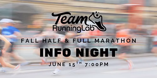Team Running Lab - Fall  Half \/ Full Marathon Training Info Night