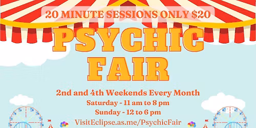 Psychic Fair -- $20 for 20 minute sessions !!