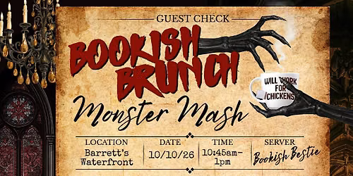 BOOKISH BRUNCH - Monster Mash! Saturday 10\/10