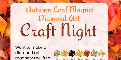 Autumn Leaf Diamond Art Craft Night