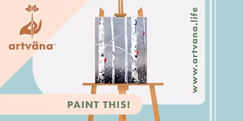 Artvana Winter Paint & Sip class at Bertoglios Pizza in Yelm January 2026