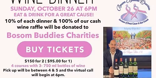 October Virtual Charity Wine Dinner