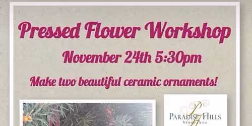Pressed Flower Ornaments Workshop