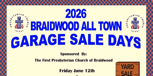 2026 Braidwood All Town Garage Sale Days