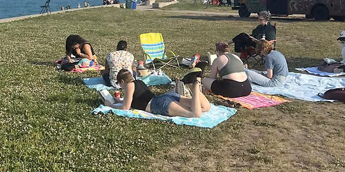 Silent Book Club at the Lake
